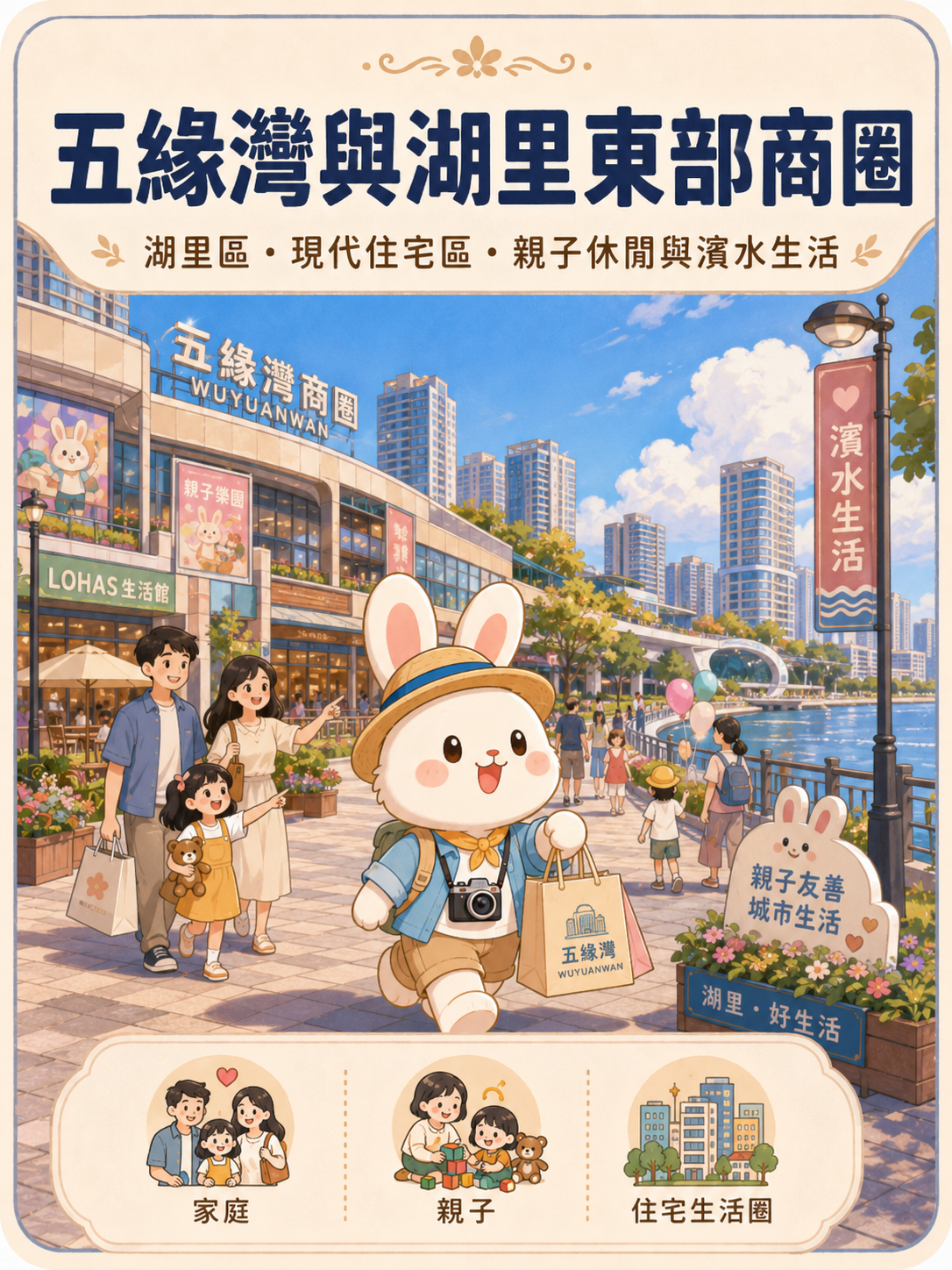 Rachel 原创插画:五缘湾与湖里东部滨水休闲及购物情境